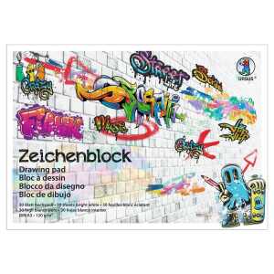 Ursus ZEICHENBLOCK 120G. DIN A3,30BL."STREET ART"