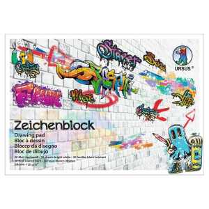Ursus ZEICHENBLOCK 120G. DIN A4,30BL."STREET ART"