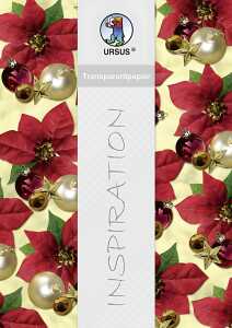 Ursus TRANSP.115G.DIN A4,25BL.WEIHNACHTSSTERNE WEIS