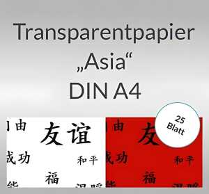 Ursus TRANSP.PAPIER "ASIA"115G.A4,25BL.ROT