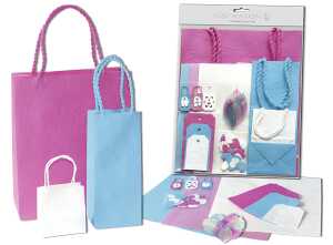Ursus PRÄSENTTASCHEN-SET "PINK/TÜRKIS"