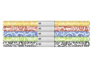 Ursus TRANSP.ROLLE "PAISLEY"115G.50x61CM,5FARBEN
