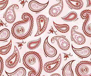 Ursus TRANSP.PAPIER "PAISLEY"115G.A4,5BL.ROT
