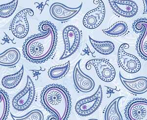 Ursus TRANSP.PAPIER "PAISLEY"115G.A4,5BL.BLAU