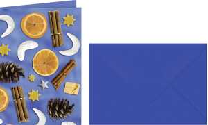 Ursus GRUSSK./COUV.11,3x16,5CM,5P.WEIHN.-POTP.BLAU