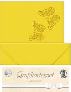 Ursus DOPPELKARTE GELASERT+ KUVERT,SCHMETTERL.SO.GE