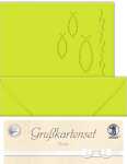 Ursus DOPPELKARTE GELASERT+ KUVERT,FISCHE,HELLGRÜN