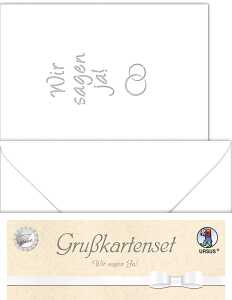 Ursus DOPPELKARTE GELASERT+ KUVERT,WIR SAGEN.,WEISS