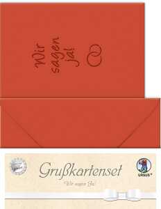 Ursus DOPPELKARTE GELASERT+ KUVERT,WIR SAGEN.RUBINR