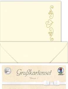 Ursus DOPPELKARTE GELASERT+ KUVERT,HERZEN1,CHAMOIS