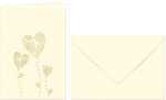Ursus DOPPELKARTE GELASERT+ KUVERT,HERZBLUME,CHAMOI