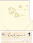 Ursus DOPPELKARTE GELASERT+ KUVERT,HERZBLUME,CHAMOI