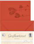 Ursus DOPPELKARTE GELASERT+ KUVERT,HERZBLUME,RUBINR