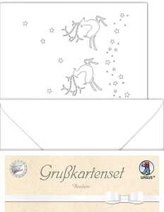 Ursus DOPPELKARTE GELASERT+ KUVERT,RENTIER,WEISS