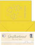 Ursus DOPPELKARTE GELASERT+ KUVERT,KÜKEN,SONNENGELB