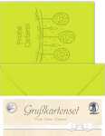Ursus DOPPELKARTE GELASERT+ KUVERT,OSTEREIER,HELLGRÜN