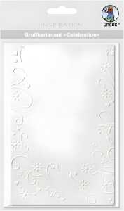 Ursus GRUSSK.SET CELEBRATION "WEISS" MOTIV:BLUMEN