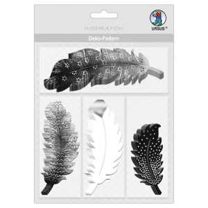 Ursus DEKO-FEDERN MOTIV 01 SCHWARZ / WEIß