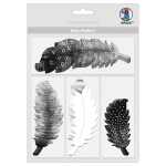 Ursus DEKO-FEDERN MOTIV 01 SCHWARZ / WEIß