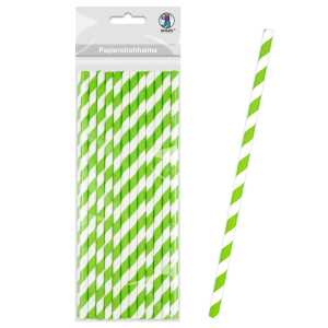 Ursus PAPIERSTROHHALME S STREIFEN GRÜN