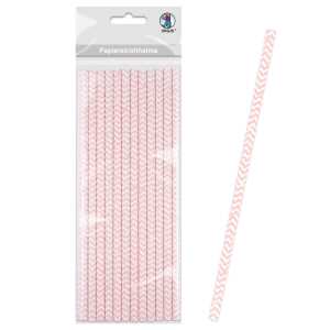 Ursus PAPIERSTROHHALME S CHEVRON ROSA