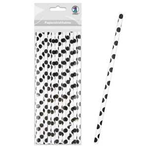 Ursus PAPIERSTROHHALME S PUNKTE SCHWARZ