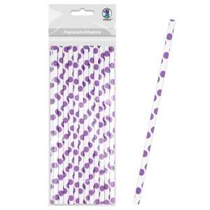Ursus PAPIERSTROHHALME S PUNKTE LILA
