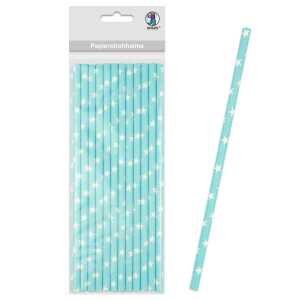 Ursus PAPIERSTROHHALME S STERNE HELLBLAU