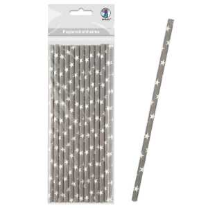 Ursus PAPIERSTROHHALME S STERNE GRAU