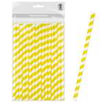 Ursus PAPIERSTROHHALME M STREIFEN GELB
