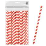 Ursus PAPIERSTROHHALME M STREIFEN ROT