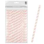 Ursus PAPIERSTROHHALME M STREIFEN ROSA