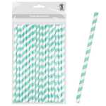 Ursus PAPIERSTROHHALME M STREIFEN HELLBLAU