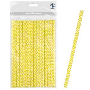 Ursus PAPIERSTROHHALME M CHEVRON GELB