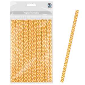 Ursus PAPIERSTROHHALME M CHEVRON ORANGE