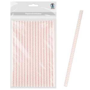 Ursus PAPIERSTROHHALME M CHEVRON ROSA