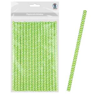 Ursus PAPIERSTROHHALME M CHEVRON GRÜN