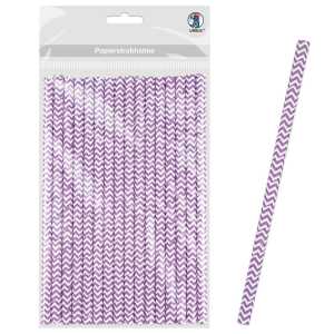 Ursus PAPIERSTROHHALME M CHEVRON LILA