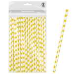 Ursus PAPIERSTROHHALME M PUNKTE GELB