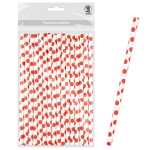 Ursus PAPIERSTROHHALME M PUNKTE ROT