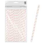 Ursus PAPIERSTROHHALME M PUNKTE ROSA