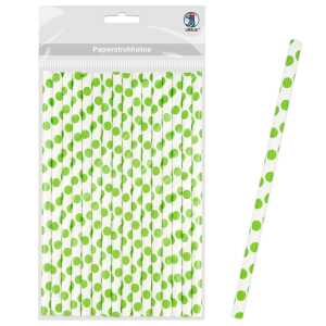 Ursus PAPIERSTROHHALME M PUNKTE GRÜN