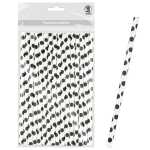 Ursus PAPIERSTROHHALME M PUNKTE SCHWARZ