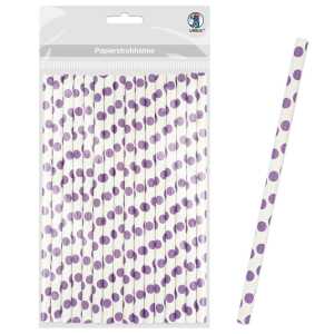 Ursus PAPIERSTROHHALME M PUNKTE LILA