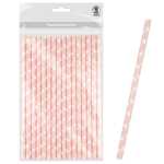 Ursus PAPIERSTROHHALME M HERZEN ROSA