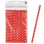 Ursus PAPIERSTROHHALME M STERNE ROT