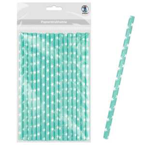 Ursus PAPIERSTROHHALME M STERNE HELLBLAU