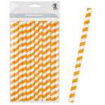 Ursus PAPIERSTROHHALME L STREIFEN ORANGE