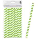 Ursus PAPIERSTROHHALME L STREIFEN GRÜN