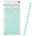 Ursus PAPIERSTROHHALME L STREIFEN HELLBLAU